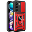 Obal na mobil pre Infinix Hot 50 4G, CamShield Slide, červené