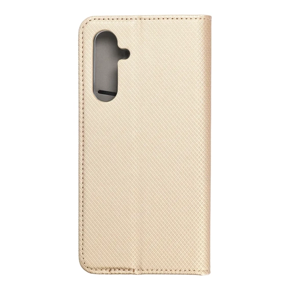Puzdro pre Samsung Galaxy A54 5G, Smart Magnet, zlaté + 9H sklo