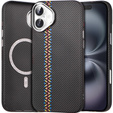 Puzdro pre iPhone 16 Plus, Carbon Fiber MagSafe, čierne