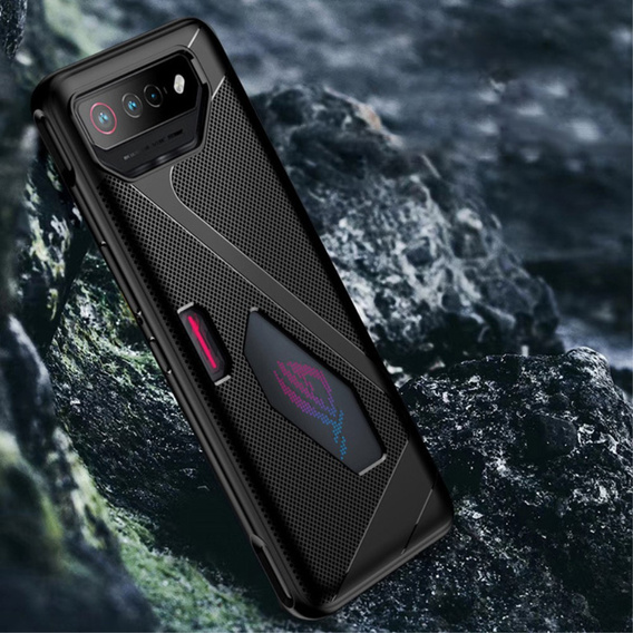 Obal na mobil pre Asus ROG Phone 7 5G, Carbon Gel, čierne