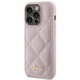 Puzdro Guess s prešívaným kovovým logom pre iPhone 15 Pro