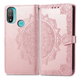 Klapkové puzdro pre Motorola Moto E20/E30/E40, Mandala, ružové rose gold