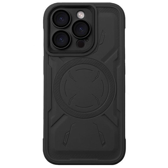 Puzdro pre iPhone 15 Pro, ERBORD Armor Mag, čierne