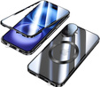 Magnetické puzdro Dual Glass MagSafe pre iPhone 16, čierne