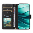 Puzdro s chlopňou pre Xiaomi Redmi Note 14 Pro 5G / Xiaomi Redmi Note 14 Pro+ 5G / Xiaomi Poco X7 5G, Rhombus Crossbody Leather, čierne