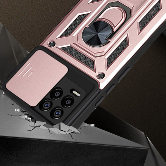 Obal na mobil pre Realme 8 / 8 Pro, CamShield Slide, ružové rose gold