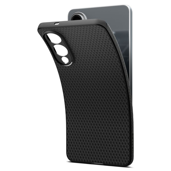 Puzdro Spigen pre Samsung Galaxy S25 Edge, Liquid Air, čierne + tvrdené sklo 9H