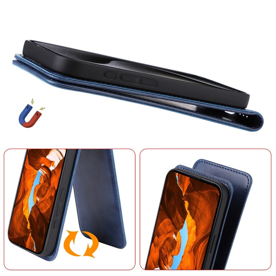 Klapkové puzdro pre Samsung Galaxy S25, Flip, tmavomodré