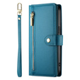 Klapkové puzdro pre Samsung Galaxy S25 Ultra, Wallet Zipper Pocket, modré