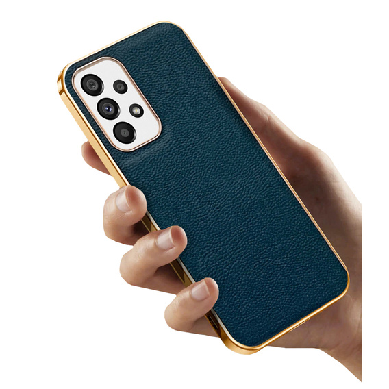 Obal na mobil pre Samsung Galaxy A13 4G, Cowhide Leather, zelený