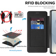 RFID peňaženka MagSafe Flip Case s ochranou fotoaparátu pre Samsung Galaxy S26, čierna