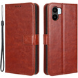 Klapkové puzdro pre Xiaomi Redmi A1 4G / A2 4G, Crazy Horse Wallet, hnedé