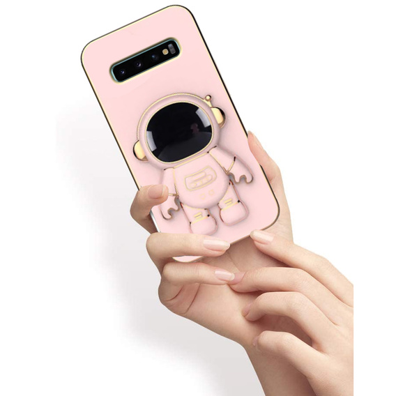 Obal na mobil pre Samsung Galaxy S10, Astronaut, ružové rose gold