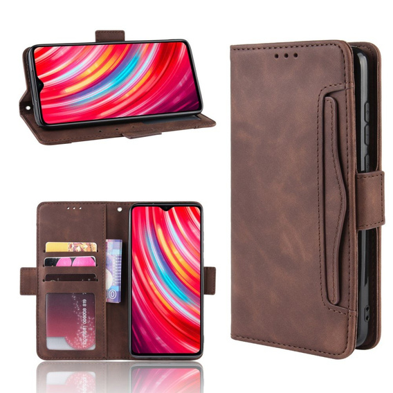 Klapkové puzdro pre Xiaomi Redmi Note 8 Pro, Card Slot, hnedé
