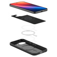 Puzdro Spigen pre Google Pixel 9A, Thin Fit Mag, čierne + tvrdené sklo 9H