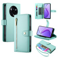 Klapkové puzdro pre Realme 14 Pro+ 5G, Wallet Zipper Pocket, mätové