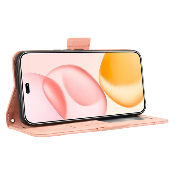 Klapkové puzdro pre Honor 400 Pro 5G, Card Slot, ružové