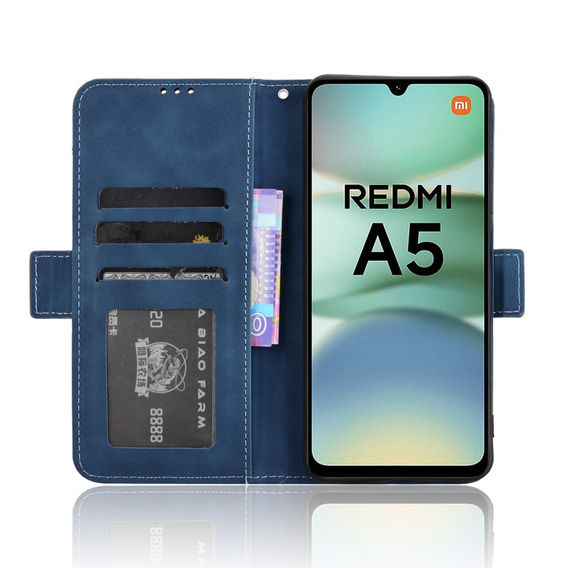 Klapkové puzdro pre Xiaomi Redmi A5, Card Slot, tmavomodré