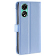 Klapkové puzdro pre Oppo A78 4G, Wallet Zipper Pocket, modré