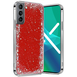 Obal na mobil pre Samsung Galaxy S21, Glittery, červené