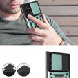 Obal na mobil pre Samsung Galaxy S23 Ultra, CamShield Slide, zelené