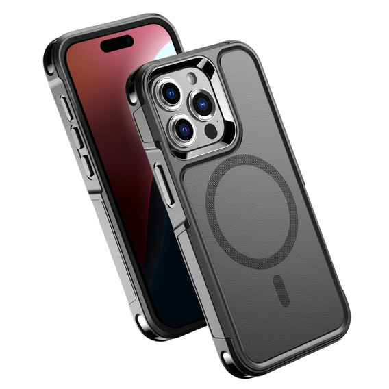 Obal na mobil pre iPhone 16 Pro, MagForce MagSafe, čierne