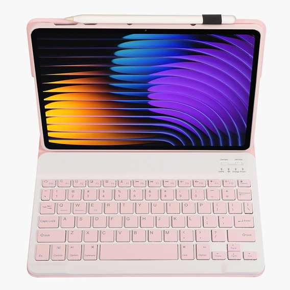 Puzdro s bluetooth klávesnicou pre Xiaomi Pad 7 / 7 Pro, ružové