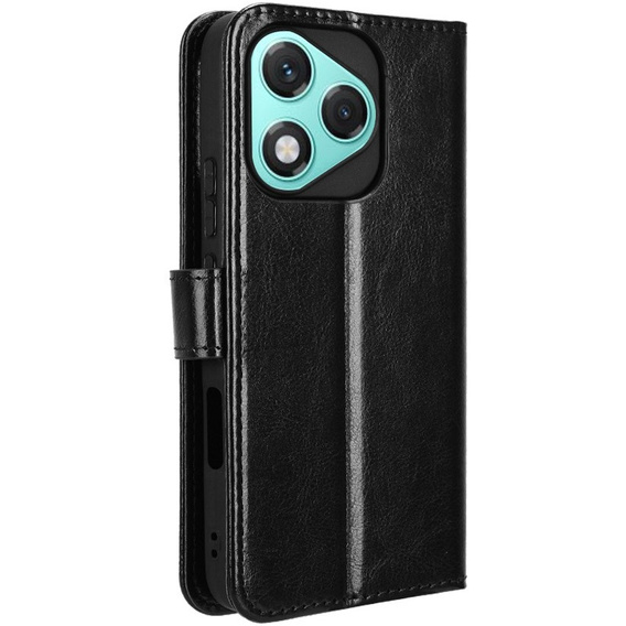 Klapkové puzdro pre Honor 400 Lite, Crazy Horse Wallet, čierne