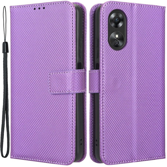 Klapkové puzdro pre Oppo A17, Wallet Smart Magnet, fialové