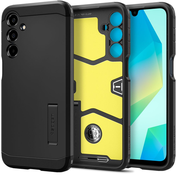 Puzdro Spigen pre Samsung Galaxy A56 5G, Tough Armor Mag MagSafe, čierne + tvrdené sklo 9H