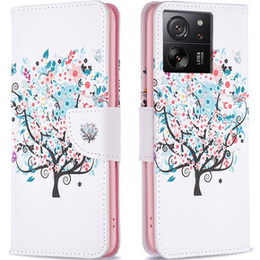 Flipové puzdro pre Xiaomi 13T / 13T Pro / Redmi K60 Ultra, Wallet, colorful tree, biele