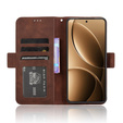 Klapkové puzdro pre Xiaomi Poco F7 Pro, Card Slot, hnedé