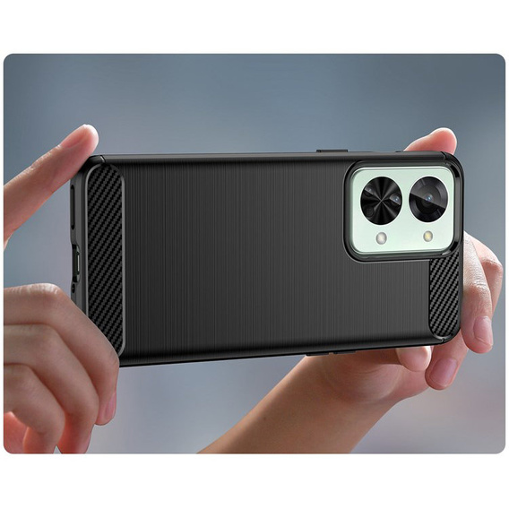 Obal na mobil pre OnePlus Nord 2T 5G, Carbon, čierne