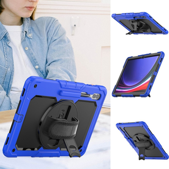 Puzdro pre Samsung Galaxy Tab S9 Ultra, pancierované ochranné,modré / čierne