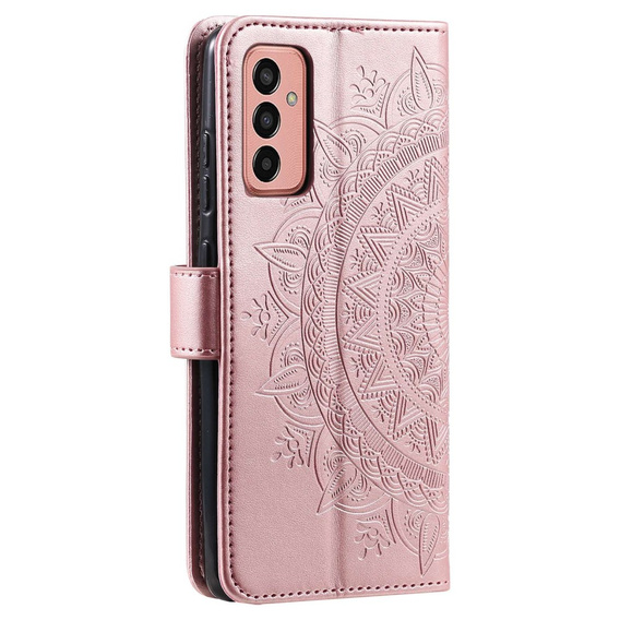 Klapkové puzdro pre Samsung Galaxy A14 4G/5G, Mandala, ružové rose gold
