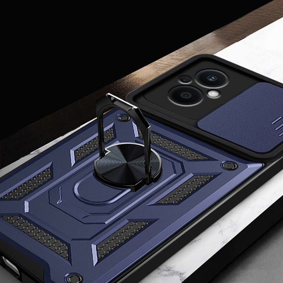 Obal na mobil pre Oppo Reno7 Lite, CamShield Slide, námornícky modrý