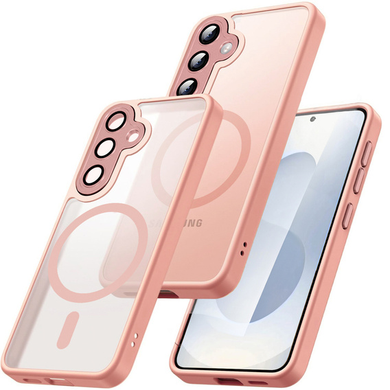 Matné puzdro pre iPhone 17 Pro, pre MagSafe, priesvitné ružové