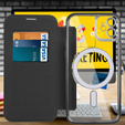 Klapkové puzdro pre iPhone 11, RFID Wallet MagSafe CamShield, čierne