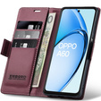 Puzdro pre Oppo A60, ERBORD Glossy Litchi, flipová peňaženka, červené