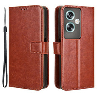 Klapkové puzdro pre Oppo A79 5G, Crazy Horse Wallet, hnedé