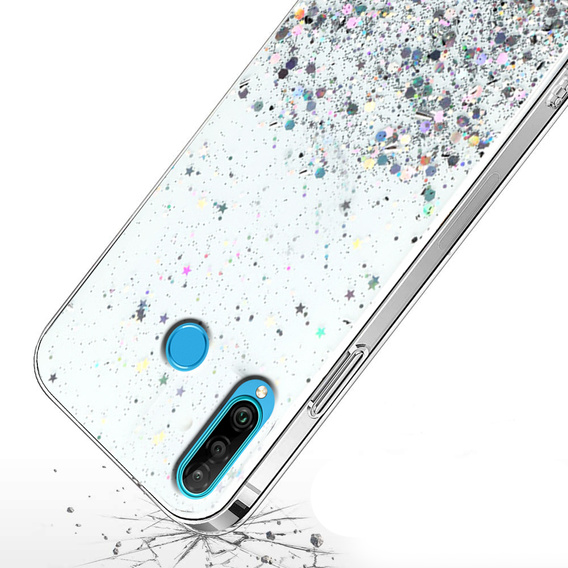 Obal na mobil pre Huawei P30 Lite, Glittery, priehľadné