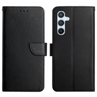 Klapkové puzdro pre Samsung Galaxy A35 5G, Split Leather Wallet, čierne