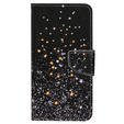 Klapkové puzdro pre Xiaomi Redmi 13C / Poco C65, Wallet, Stars, čierne