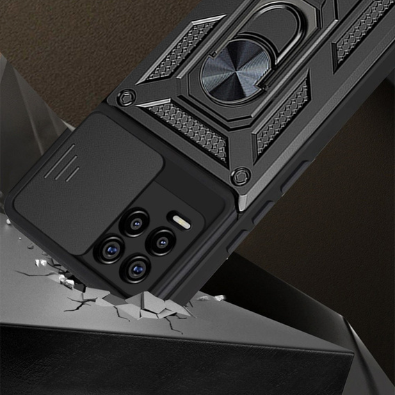 Obal na mobil pre Realme 8 / 8 Pro, CamShield Slide, čierne