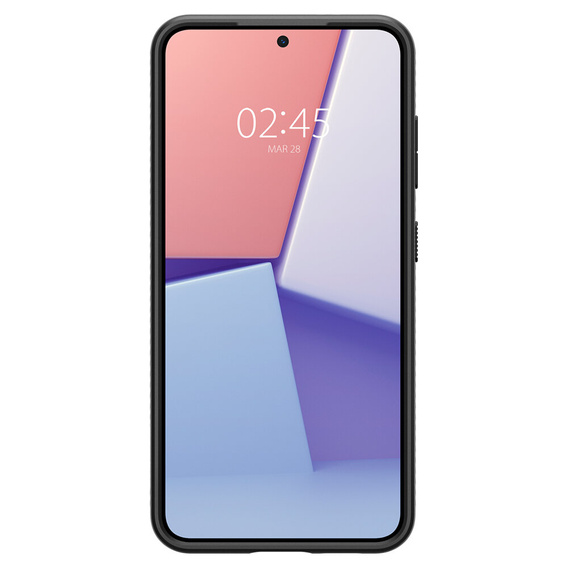 Puzdro Spigen pre Samsung Galaxy S24, Liquid Air, čierne + tvrdené sklo 9H