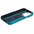 Puzdro pre iPhone 15 Pro, Carbon Fiber MagSafe, čierna / modrá
