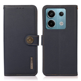 KHAZNEH RFID puzdro pre Xiaomi Redmi Note 13 Pro 5G, Litchi Texture, modré