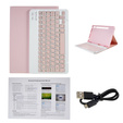 Puzdro + klávesnica Samsung Galaxy Tab S7 T870/T875 / S8, Pen Slot, ružové rose gold