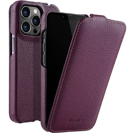 MELKCO flipové puzdro pre iPhone 13 Pro Max, kožené, flipové, fialové
