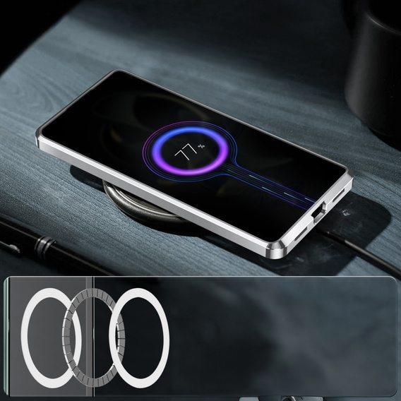 Ochranné puzdro na fotoaparát pre Xiaomi 13T / 13T Pro, CamShield MagSafe, priehľadný / strieborný